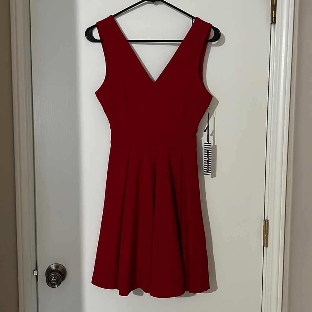 Red dress with low back
